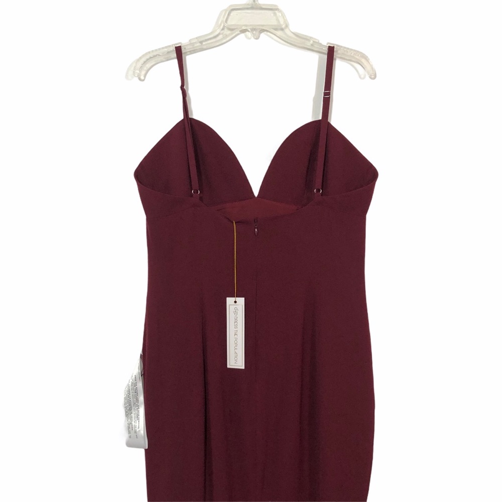 Dress the Population Evening Gown, Burgundy, Sz XL - Picture 7 of 12